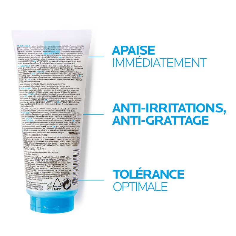 La Roche-Posay Lipikar Syndet AP+ Crème Lavante 200ml