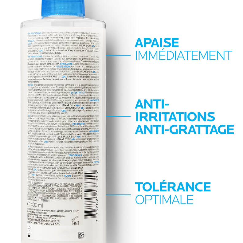 La Roche-Posay Lipikar Syndet AP+ Crème Lavante 400ml